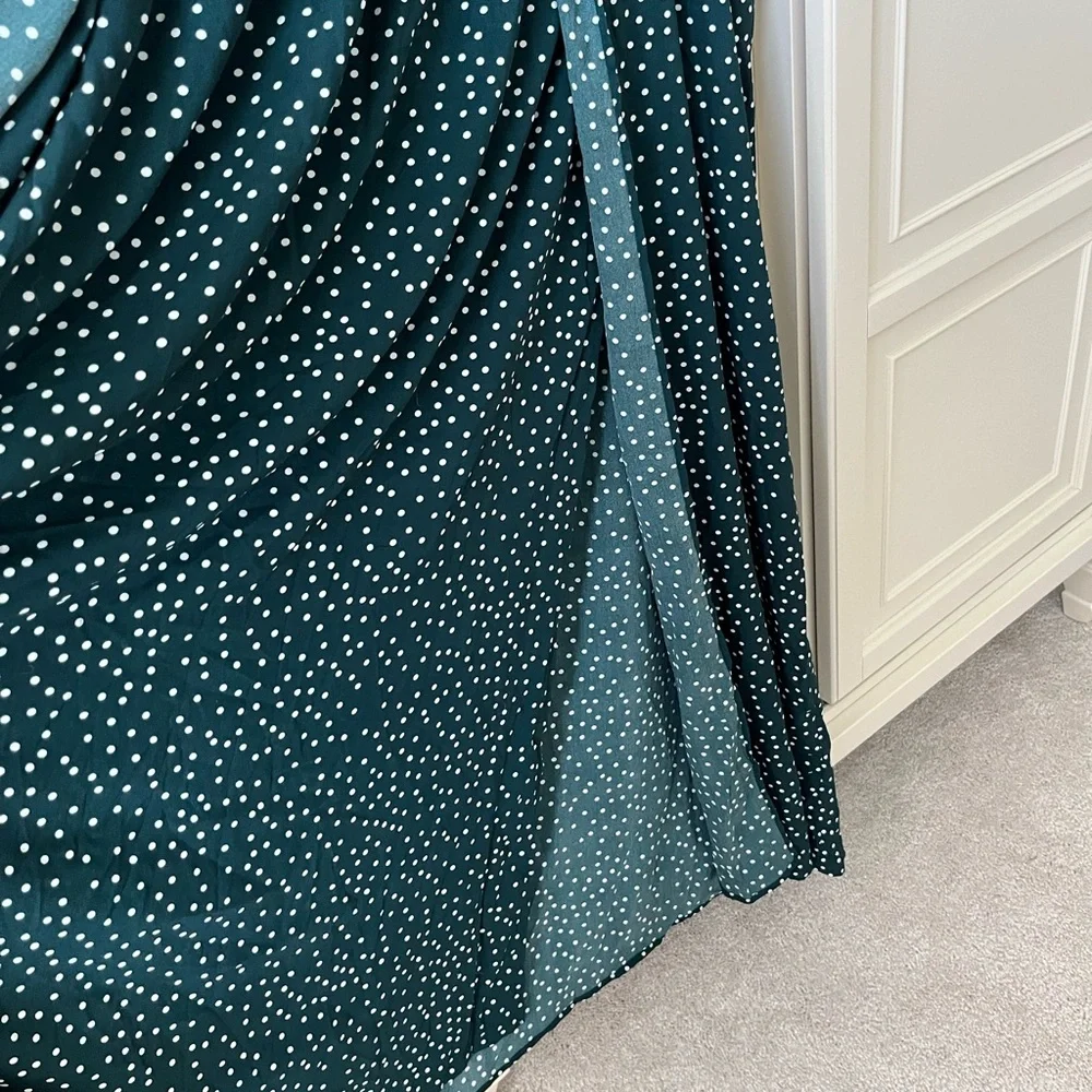 SHEIN 2 piece set, green polka dot skirt and tube top, NWOT, size 3X - Picture 3 of 11